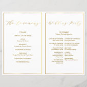 シックな金ゴールドとの折り畳み式フォント (裏面)