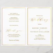 シックな金ゴールドとの折り畳み式フォント (正面)