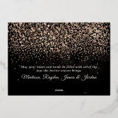 シックな金ゴールドとグリッターメリークリスマスと写真 箔シーズンカード (裏面)