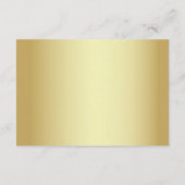 シックな金ゴールドとブラック結婚の詳細エンクロージャカード エンクロージャーカード (裏面)