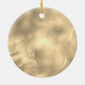 シックな金ゴールドとホットピンクのドリップキンセアニェラ セラミックオーナメント (裏面)