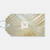 シックな金ゴールドと白数々の色 ギフトタグ (裏面横)