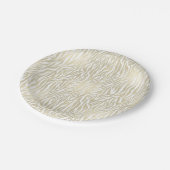 シックな金ゴールドのシマウマのプリント ペーパープレート (アングル)