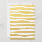 シックな金ゴールドのハートの保存日付の写真カード セーブザデート (裏面)