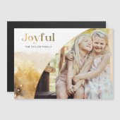 シックな金ゴールドの楽しいスクリプトと曲線写真 (正面/裏面)