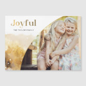 シックな金ゴールドの楽しいスクリプトと曲線写真 (正面)