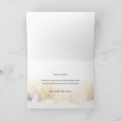 シックな金ゴールドの楽しいスクリプトと曲線写真 シーズンカード (内部)