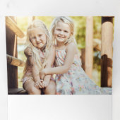 シックな金ゴールドの楽しいスクリプトと曲線写真 三つ折りクリスマスカード (内部最初)