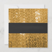 シックな金ゴールドの王冠の小さいプリンセスのベビーシャワー 招待状 (裏面)