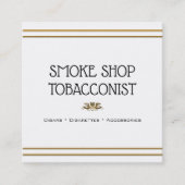 シックな金ゴールドの白いワシの頂上のminimilistのタバコ スクエア名刺 (正面)