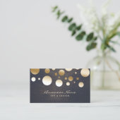 シックな金ゴールドの紙吹雪は芸術家及びデザイナーに点を打ちます 名刺 (スタンド正面)