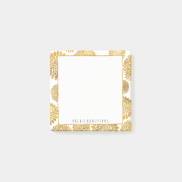 シックな金ゴールドの花 ポストイット