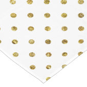 シックな金ゴールドの魅力の点 ロングテーブルランナー (コーナー)