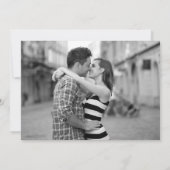 シックな金ゴールドの黒| XOXOの写真の保存日付 セーブザデート (裏面)