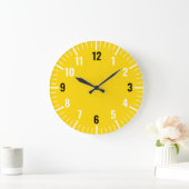 シックな金ゴールドアナログ時計と数字 ラージ壁時計 (ホーム)