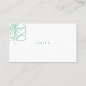 シックな金ゴールドエフェクトラインエスコートカード座席表 プレイスカード (裏面)