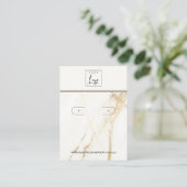 シックな金ゴールドカラカッタマーブルフープ 名刺 (スタンド正面)