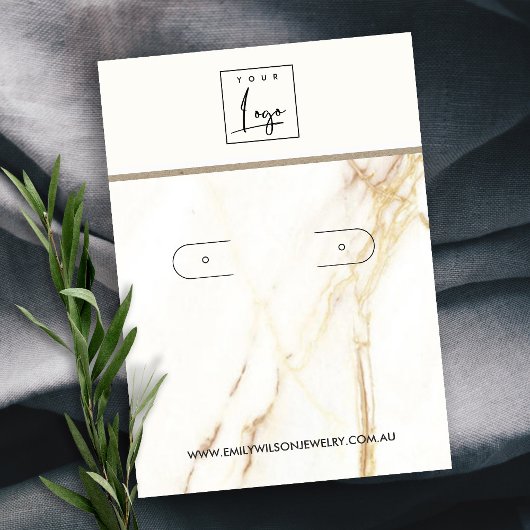 シックな金ゴールドカラカッタマーブルフープ 名刺