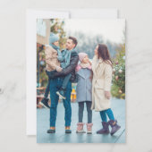 シックな金ゴールドクリスマスツリーファミリーフォトコラージュ シーズンカード (裏面)