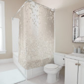 シックな金ゴールドグリッターグラデーションメタリックのスパークル紙吹雪 シャワーカーテン (インサイチュ)