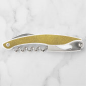 シックな金ゴールドグリッターコルクスクリューモノグラム ソムリエナイフ (裏面)