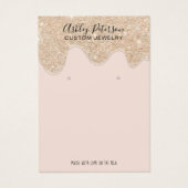 シックな金ゴールドグリッタードリップジュエリーイヤリングディスプレイ (正面)