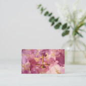 シックな金ゴールドグリッターバラ大理石弁護士名刺 名刺 (スタンド正面)