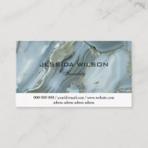 シックな金ゴールドグリッターマーブル名刺