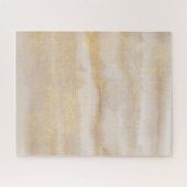 シックな金ゴールドグリッター紫色の水の色パターン ジグソーパズル (横)