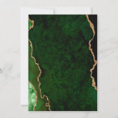 シックな金ゴールドグリーンゲート結婚式の日付を保存 セーブザデート (裏面)