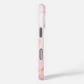シックな金ゴールドスクリプトモノグラムオンピンク大理石 Case-Mate iPhoneケース (裏面 / 右)