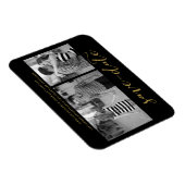 シックな金ゴールドスクリプト日付マグネット招待状の保存 マグネット (右側)