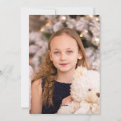 シックな金ゴールドスノーフレークスクリスマスツリーファミリーフォト シーズンカード (裏面)