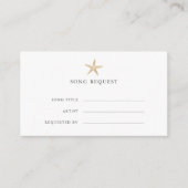 シックな金ゴールドス結婚タナガニ沿岸の歌の要求 エンクロージャーカード (正面)