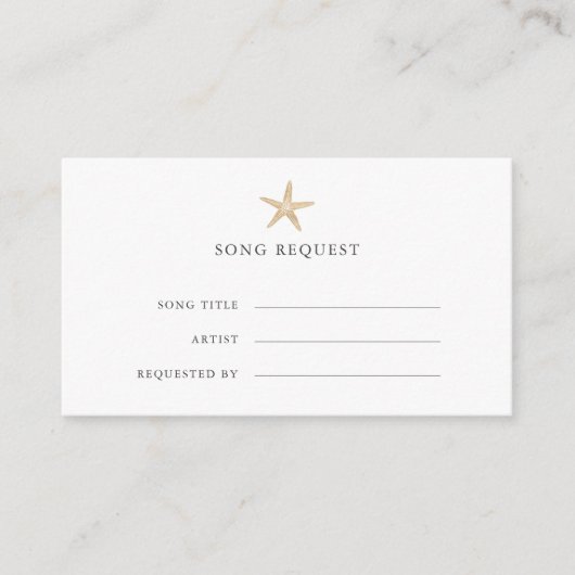 シックな金ゴールドス結婚タナガニ沿岸の歌の要求 エンクロージャーカード (正面)