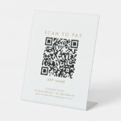 シックな金ゴールドタイポグラフィビジネススキャンの支払い 台座サイン (正面)