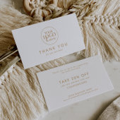 シックな金ゴールドタイポグラフィビジネスロゴありがとう 割引カード