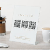 シックな金ゴールドタイポグラフィビジネスQRコードスキャンして支払う 台座サイン (インサイチュ)