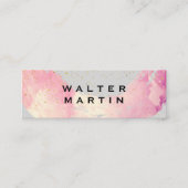 シックな金ゴールドダストウォーターの色ブラシ スキニー名刺 (正面)