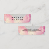 シックな金ゴールドダストウォーターの色ブラシ スキニー名刺 (正面/裏面)