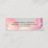 シックな金ゴールドダストウォーターの色ブラシ スキニー名刺 (裏面)