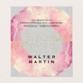 シックな金ゴールドダストウォーターの色ブラシ 名刺 (外部フラット)