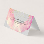 シックな金ゴールドダストウォーターの色ブラシ 名刺 (裏面)