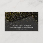シックな金ゴールドダストブラックブラシ 名刺 (裏面)