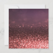 シックな金ゴールドドレスグリッターブルガンディースウィート16 招待状 (裏面)