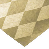 シックな金ゴールドハーレクインダイヤモンドパターン ショートテーブルランナー (コーナー)
