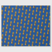 シックな金ゴールドパイナップルサマーパターン ラッピングペーパー (フラット)