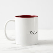 シックな金ゴールドヒョウ猫 ツートーンマグカップ (左)