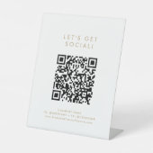 シックな金ゴールドビジネスでソーシャルメディアを活用 台座サイン (正面)