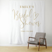 シックな金ゴールドブライダルシャワーフォトバックグラウンド タペストリー (インサイチュ)